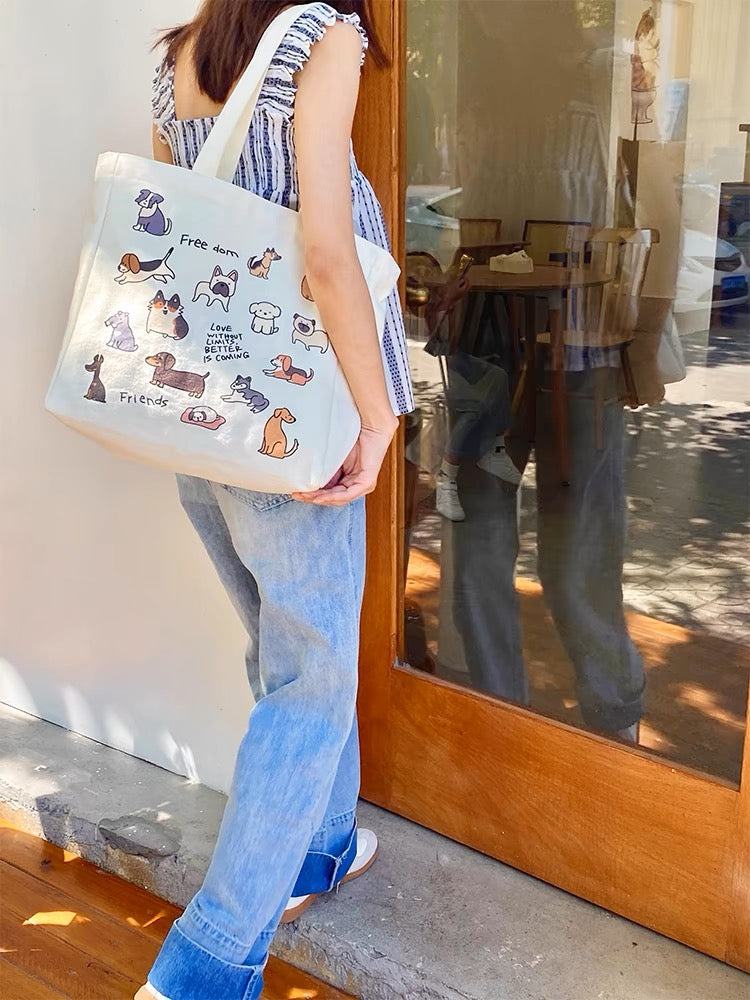 Cute Pets Tote Bag White
