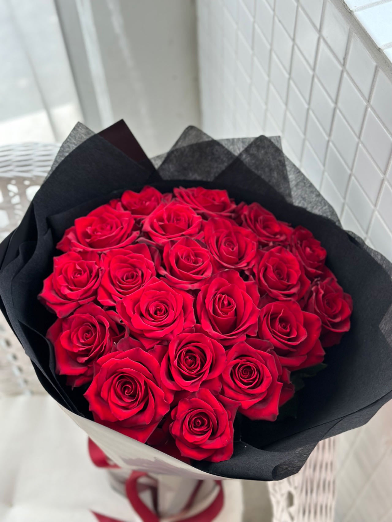 Red Rose Only Flower Bouquet