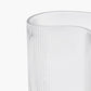 Ribbed Glass Vase Clear