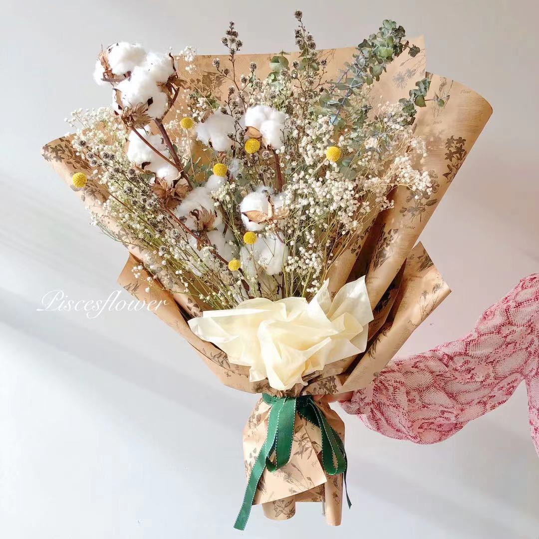 Cotton Dried Flower Bouquet