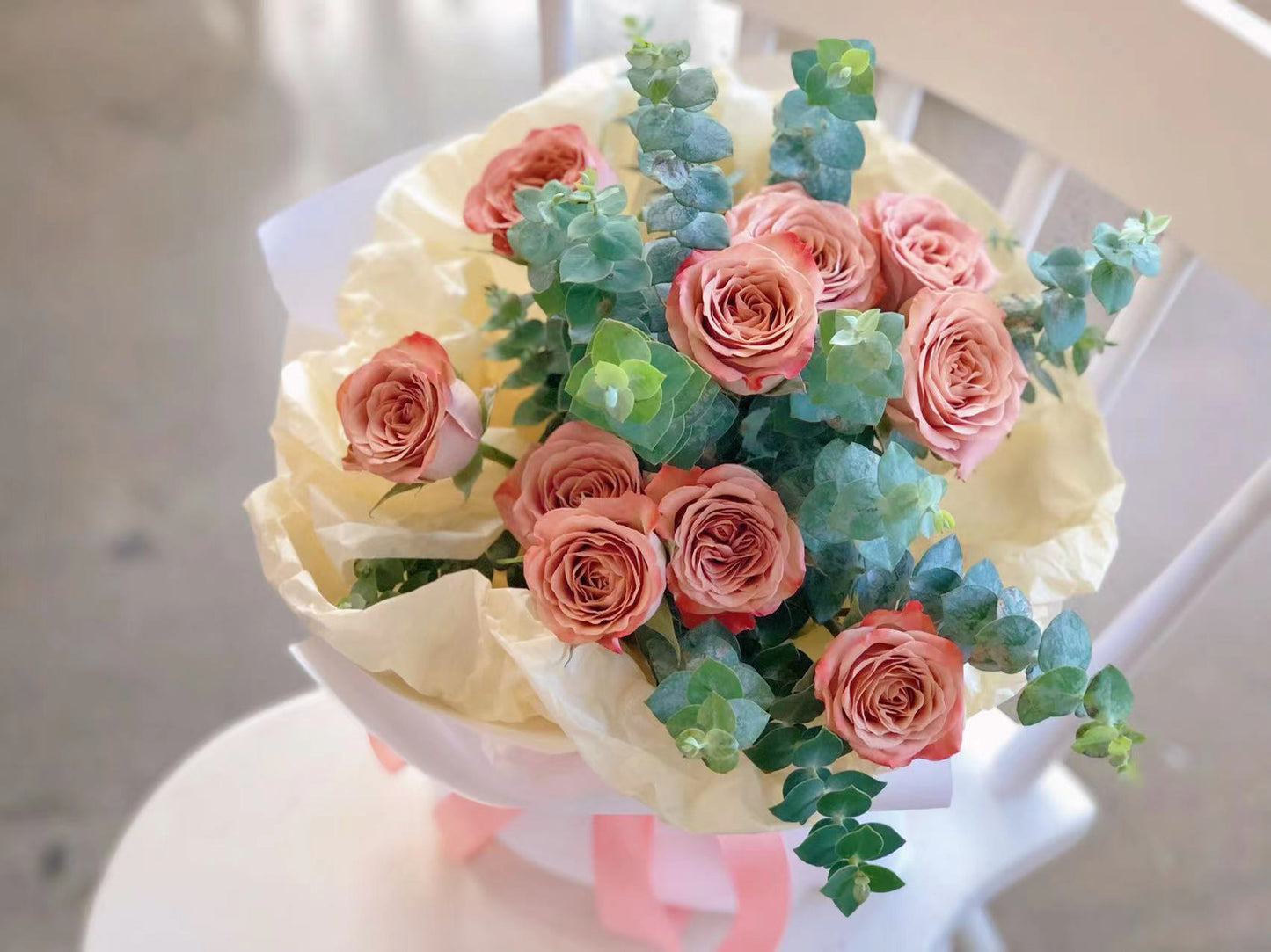 Cappuccino Eucalypts Flower Bouquet