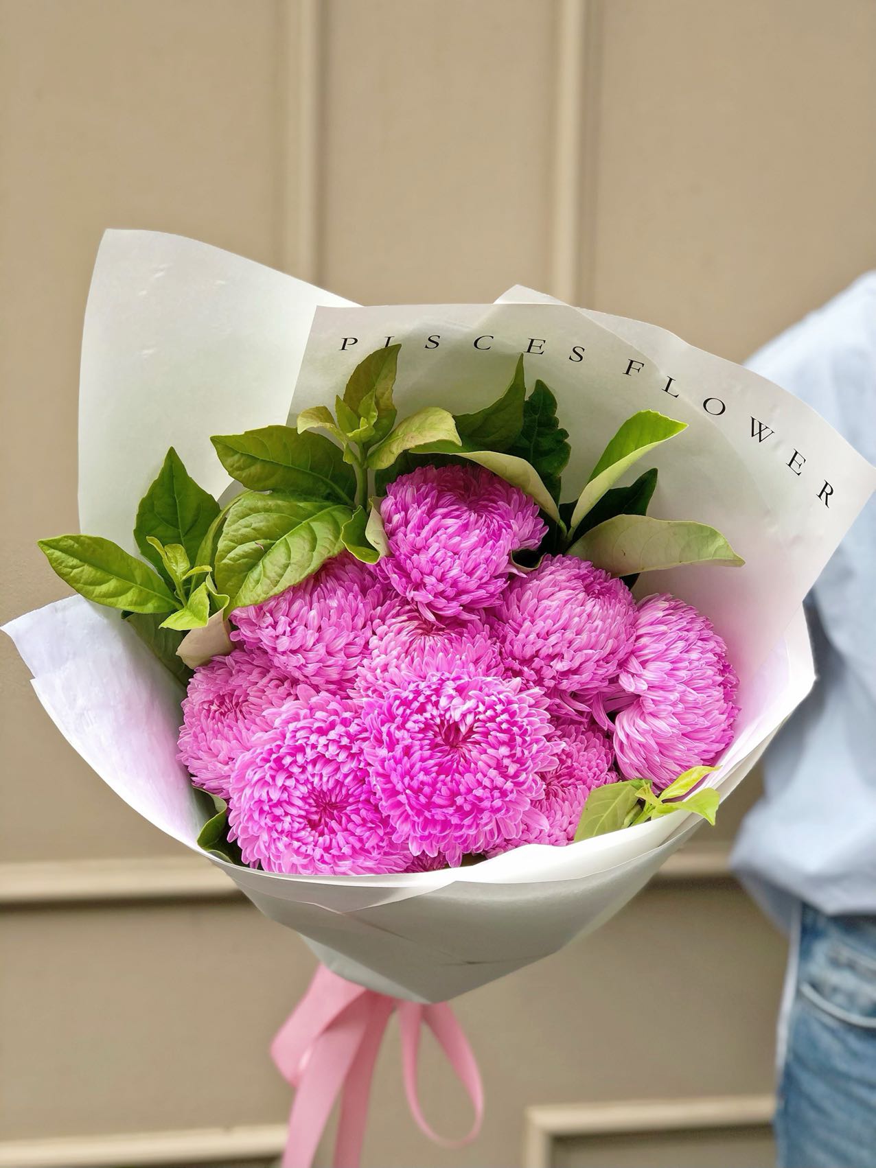 Disbud Mum Flower Bouquet
