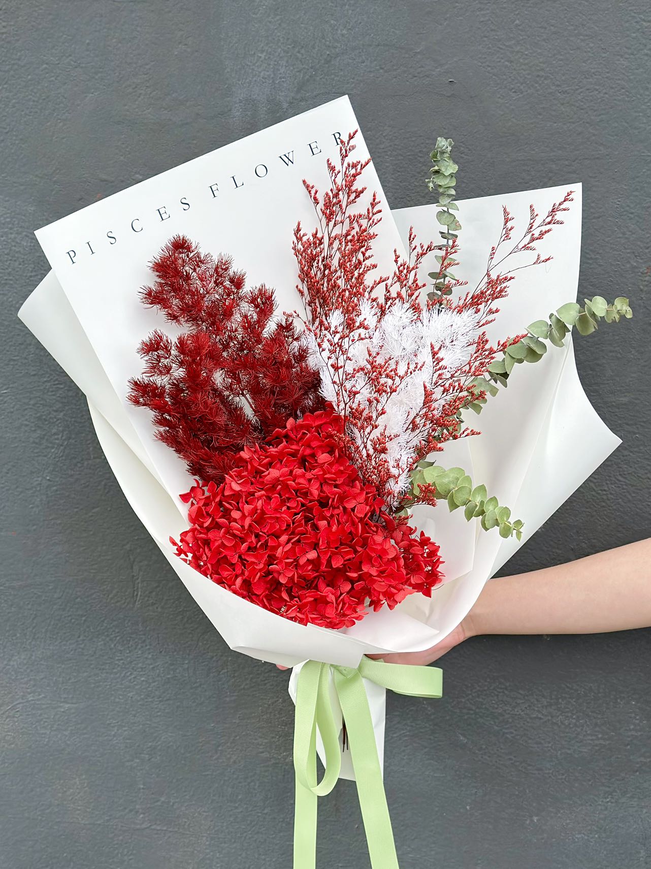 Nina Red Dried Flower Bouquet
