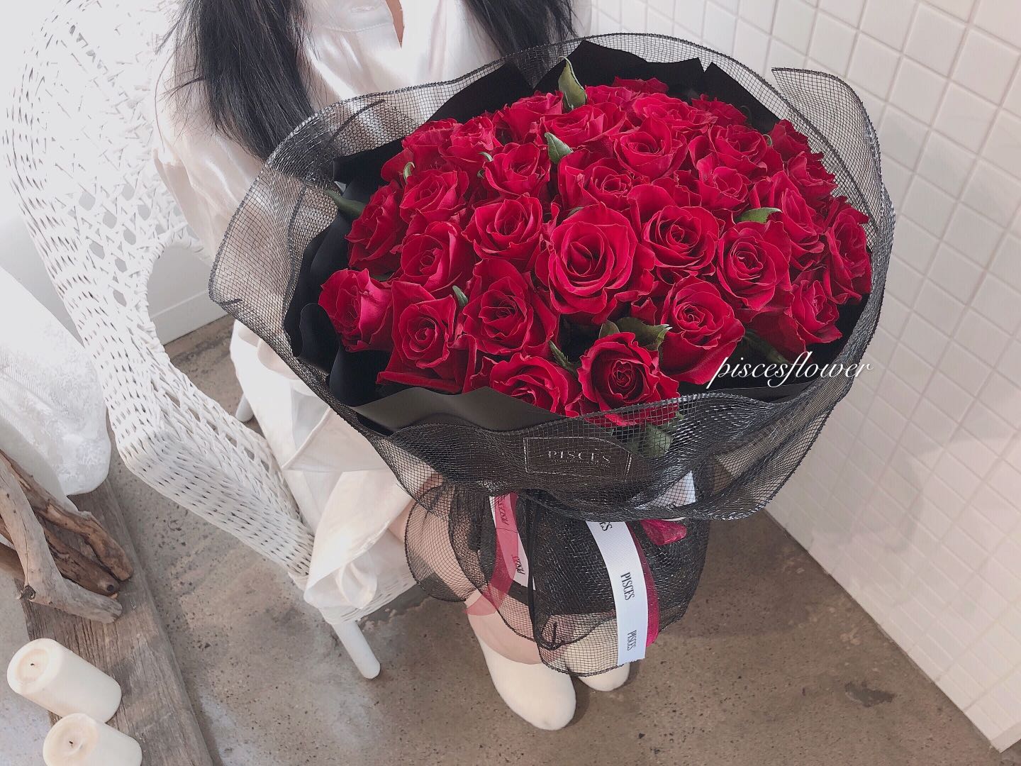 Red Rose Only Flower Bouquet