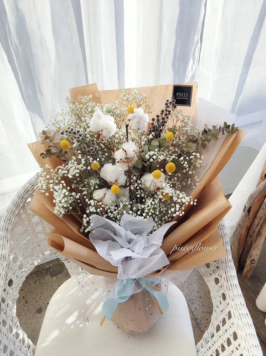 Cotton Dried Flower Bouquet
