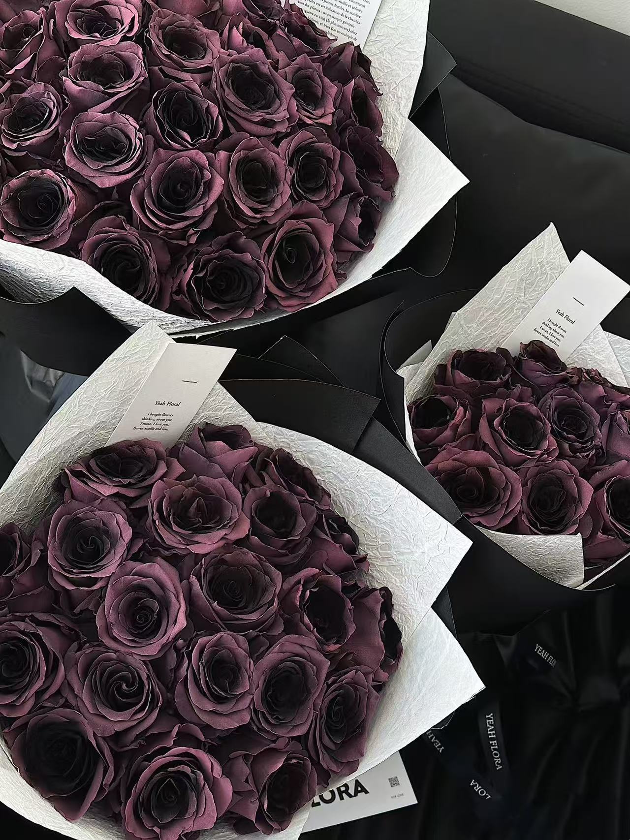 Purple Plum Rose Flower Bouquet