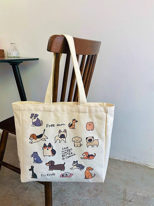 Cute Pets Tote Bag White