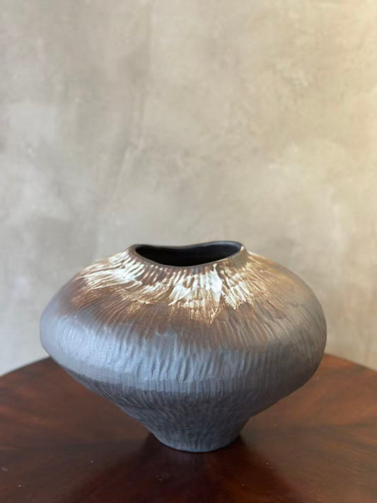 Ember Glow Ceramic Vase