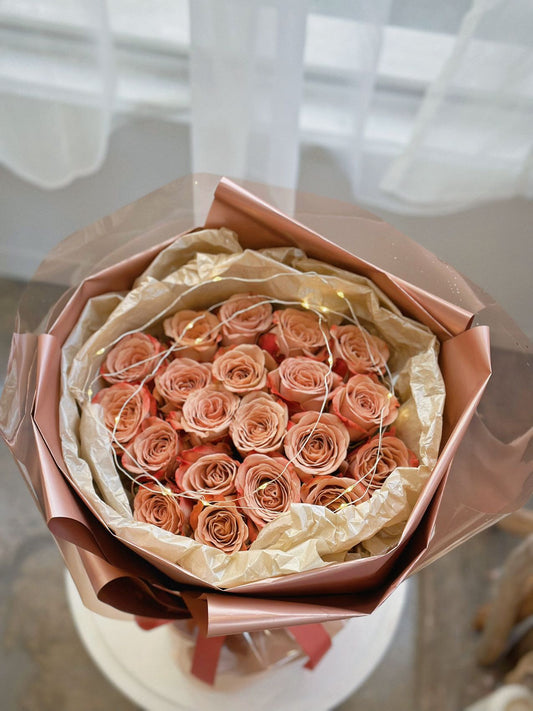 Cappuccino Rose Only Flower Bouquet