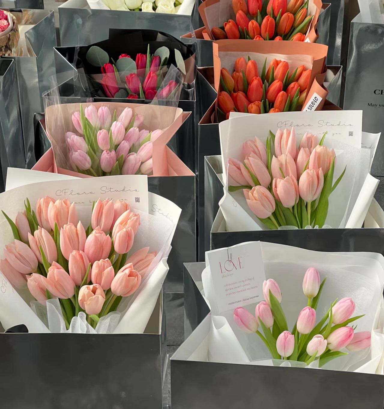 Premium Tulips Flower Bouquet