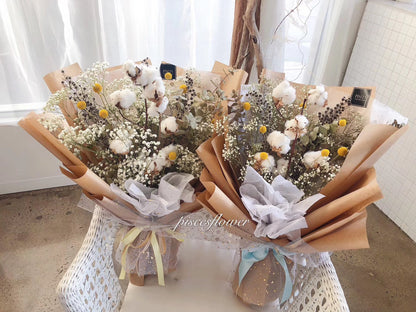 Cotton Dried Flower Bouquet